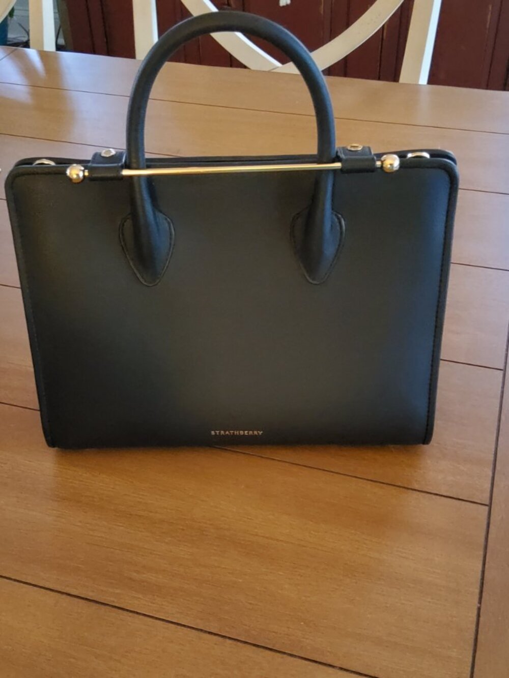 Strathberry Handmade in Spain Midi Tote in Black - Picture 16 of 16